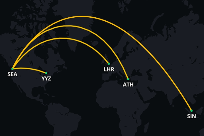 Pins shipped across the world